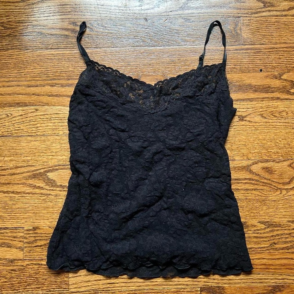 Hanky Panky Black Fitted Lace Camisole